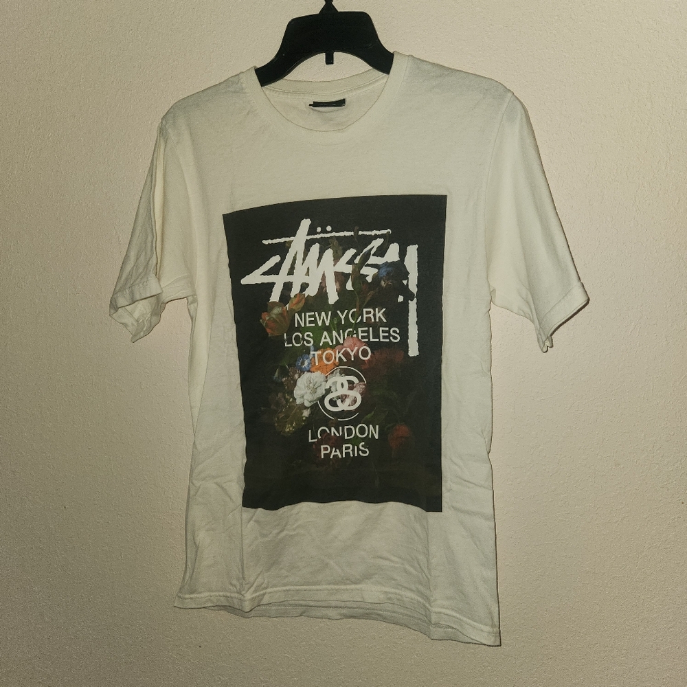 Vintage Stüssy Floral White Tee - Picture 1 of 3